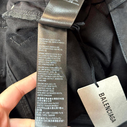 SS23 Balenciaga Black Wide Leg Denim