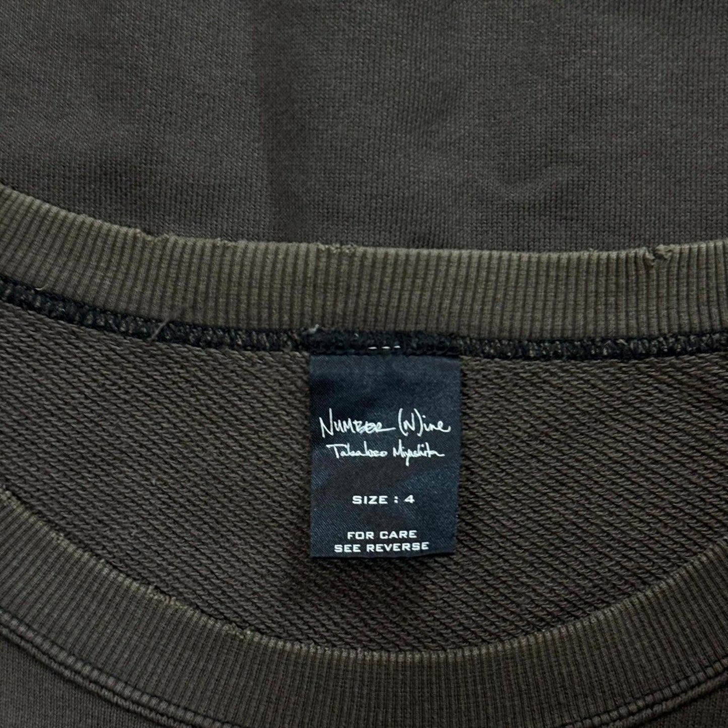 SS04 Number (N)ine Brown Double Skull Crewneck