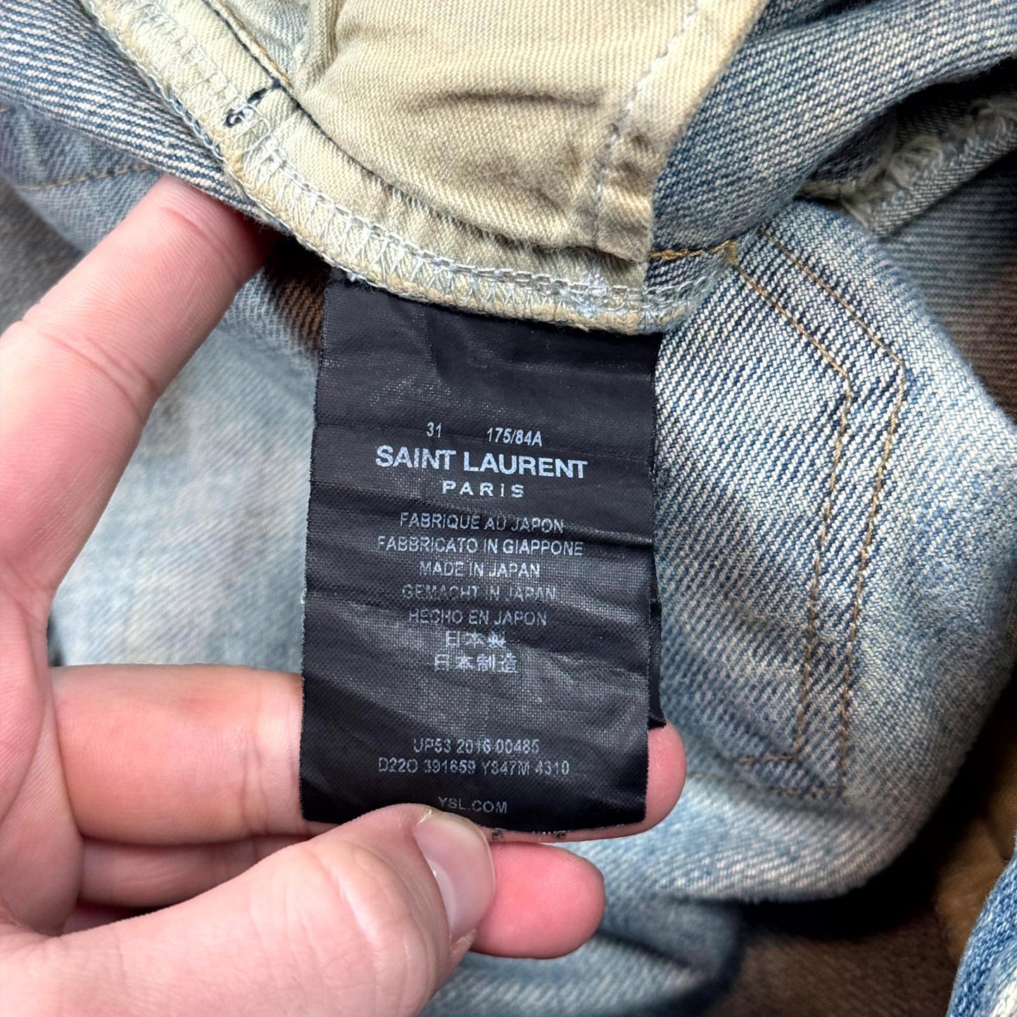 2016 Saint Laurent Paris Blue Crash D02 Denim