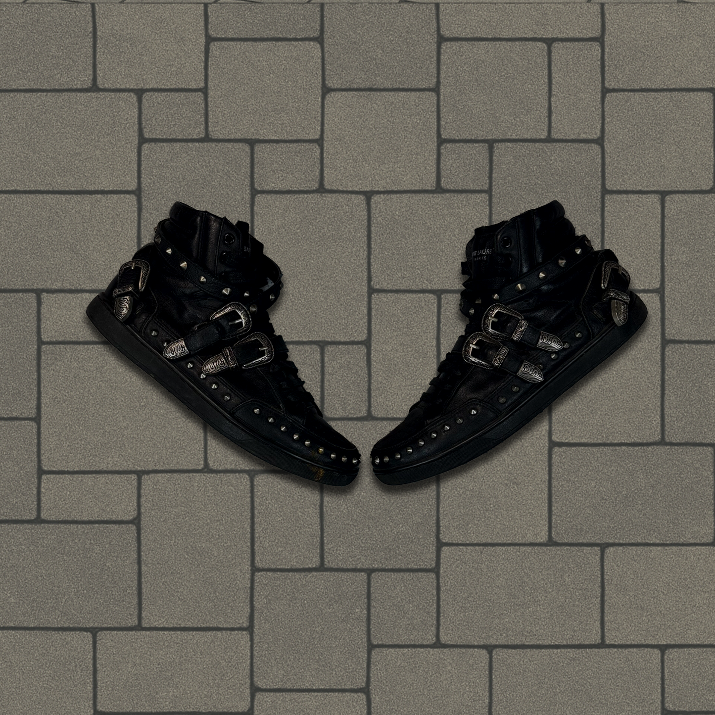Saint Laurent Paris SL/08H Strap Studded Sneakers