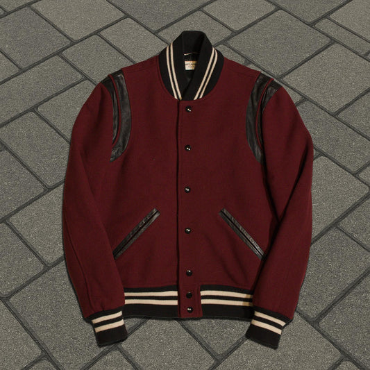 FW14 Saint Laurent Paris Red Teddy Jacket