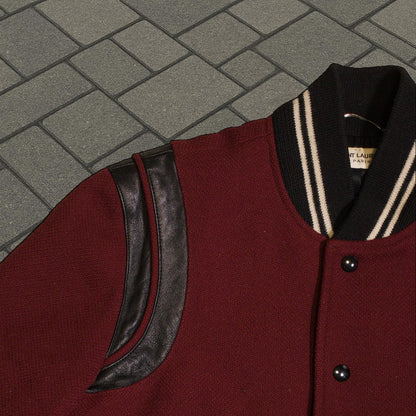FW14 Saint Laurent Paris Red Teddy Jacket