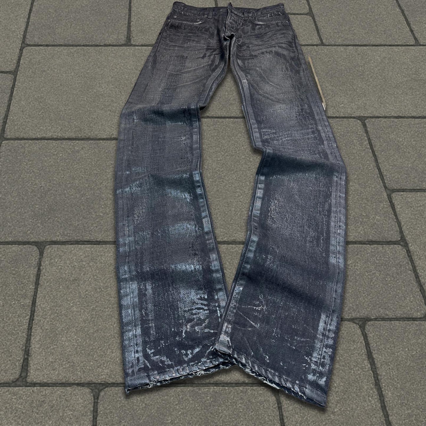 AW07 Dior Homme Black Luster Wax Denim