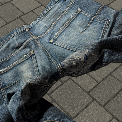 AW03 Dior Homme Mudwash Clawmark Denim