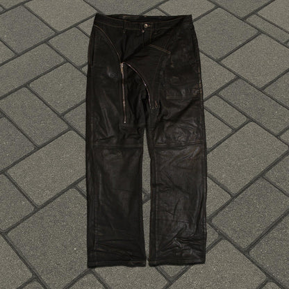 SS25 Rick Owens Waxed Double Layer Aircut Denim