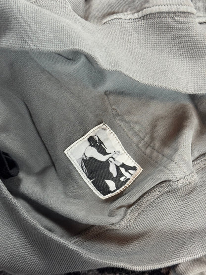 Rick Owens Cropped Grey Mountain Hoodie