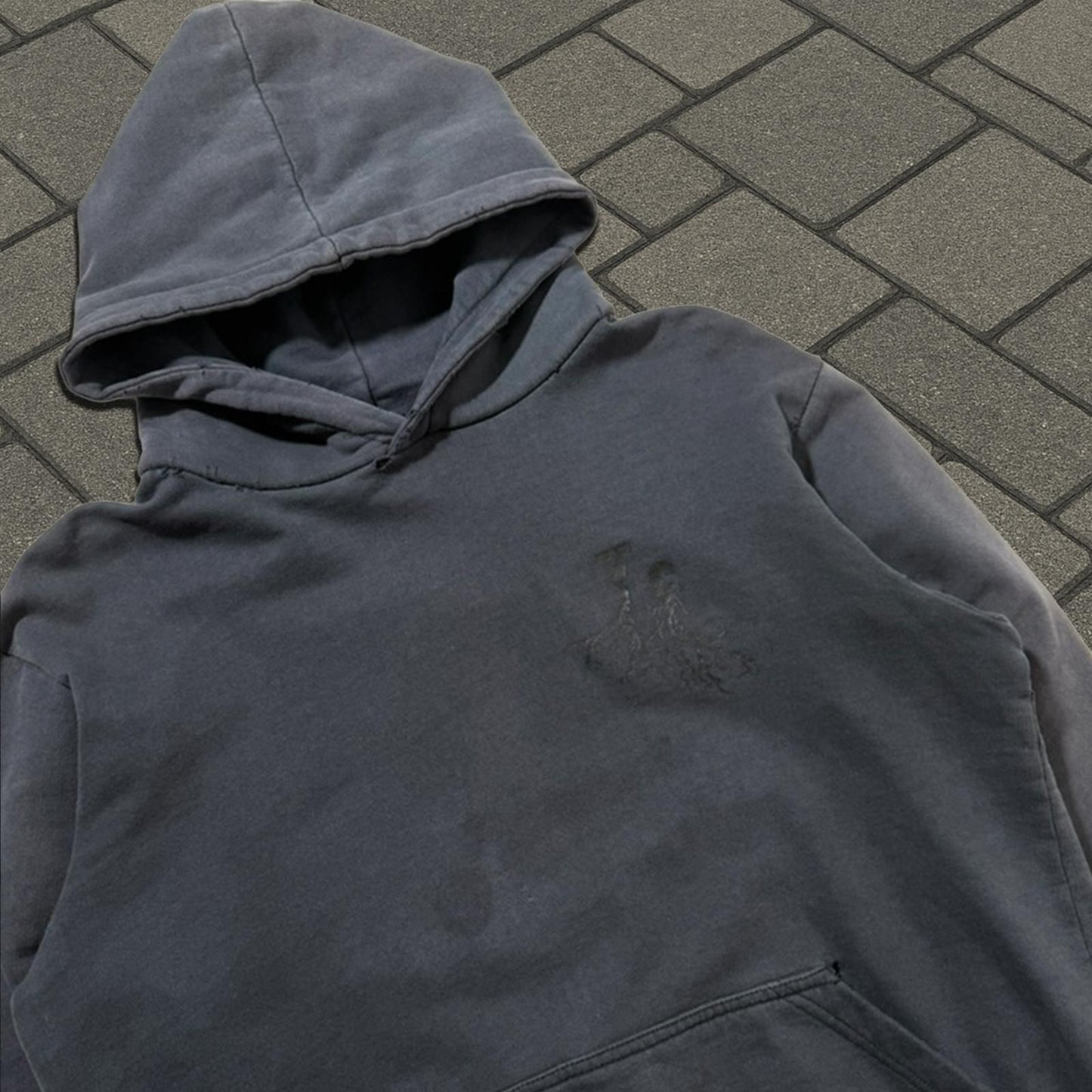 AW02 Raf Simons Black Virginia Creeper Roots Hoodie