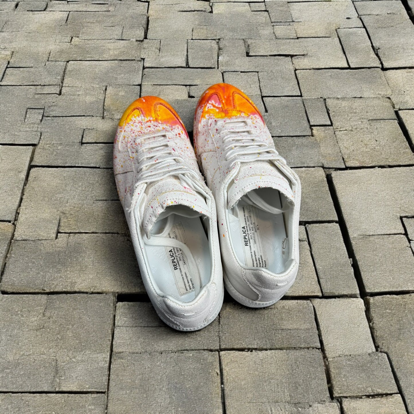 Maison Margiela Orange Paint Splatter GAT