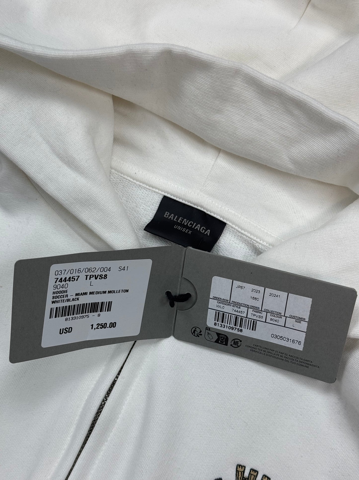 Balenciaga 1/1 Miami Soccer Zip Up