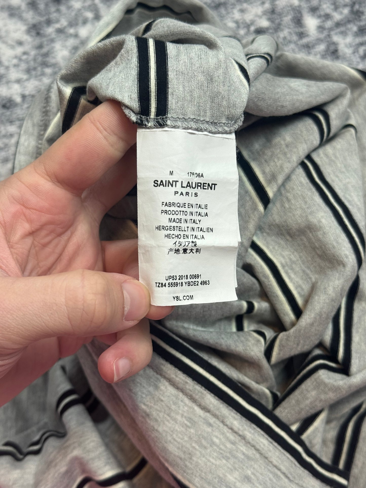 Saint Laurent Paris Striped Tee