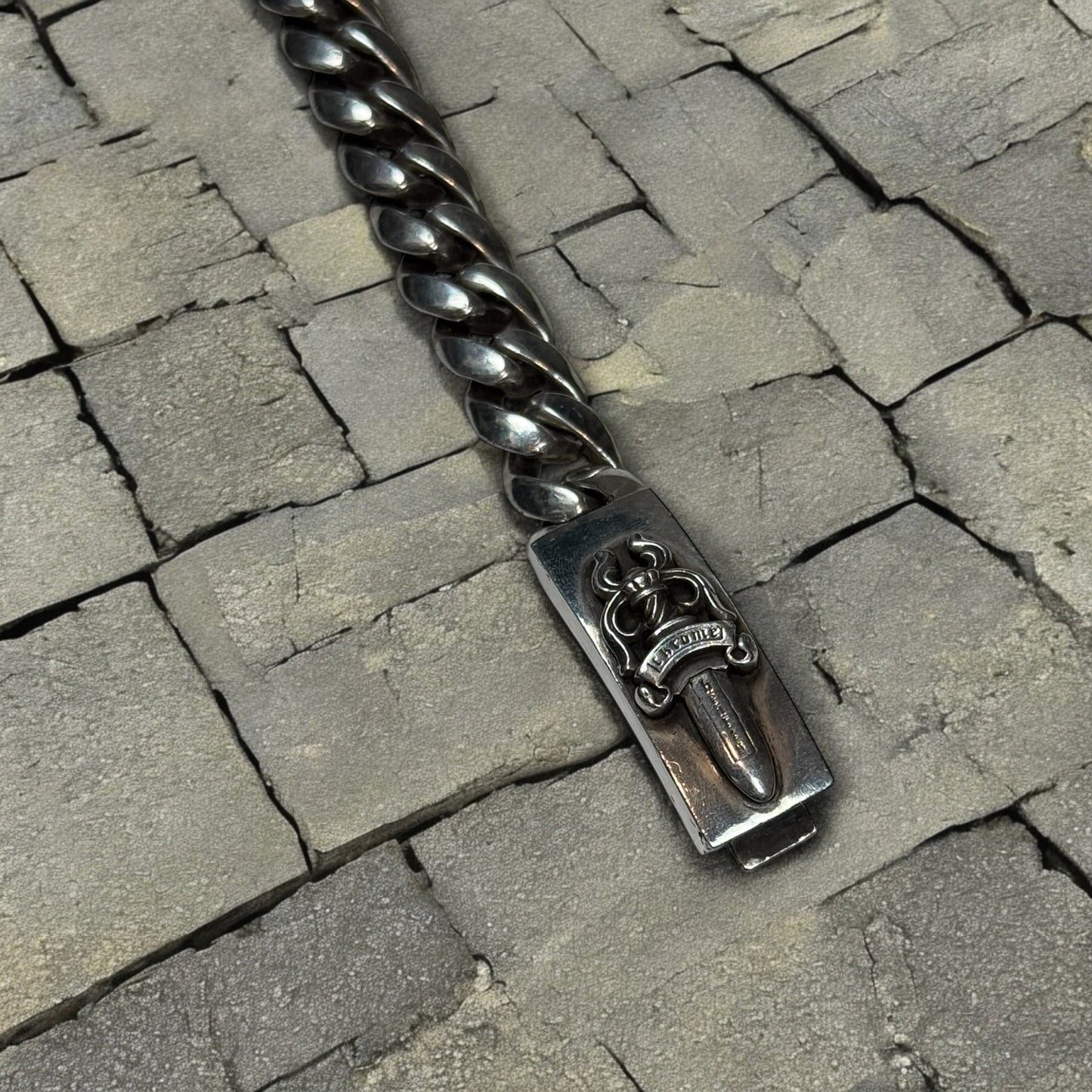 Chrome Hearts Dagger ID 13 Link Cuban Bracelet