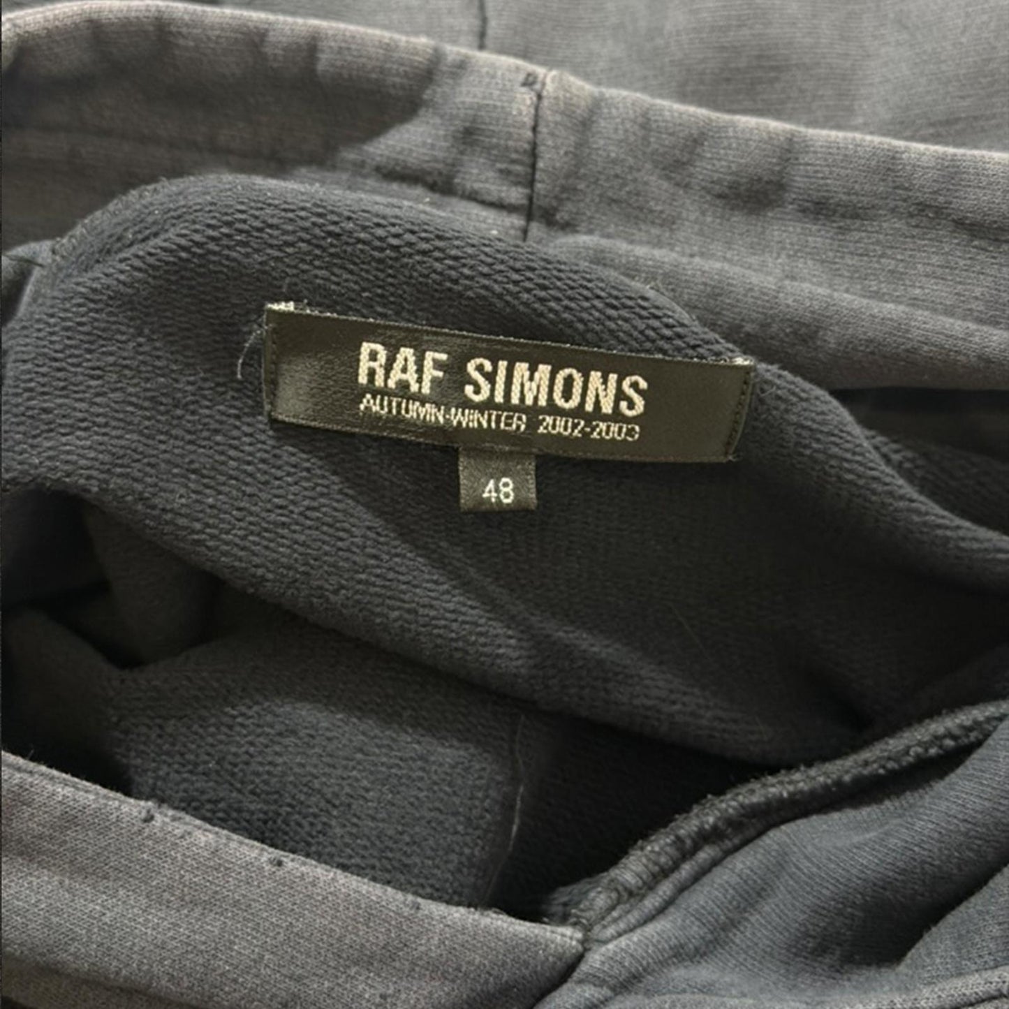 AW02 Raf Simons Black Virginia Creeper Roots Hoodie