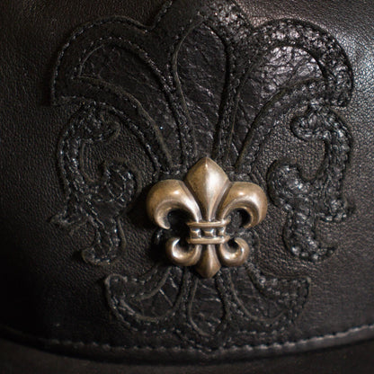 Chrome Hearts Fleur Leather Trucker Hat