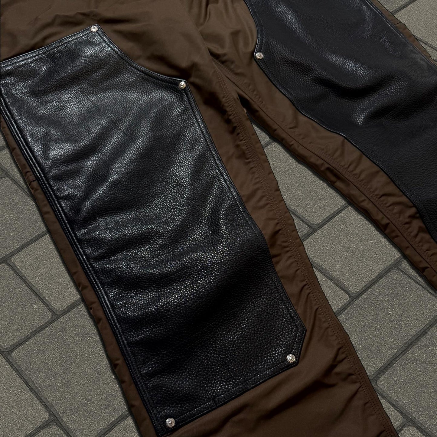 Chrome Hearts Brown Double Knee Carpenter Pants