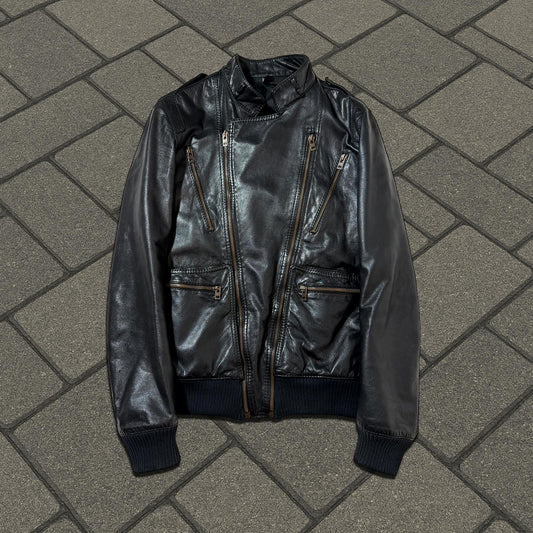 AW06 Dior Homme Leather Multi Zip Jacket