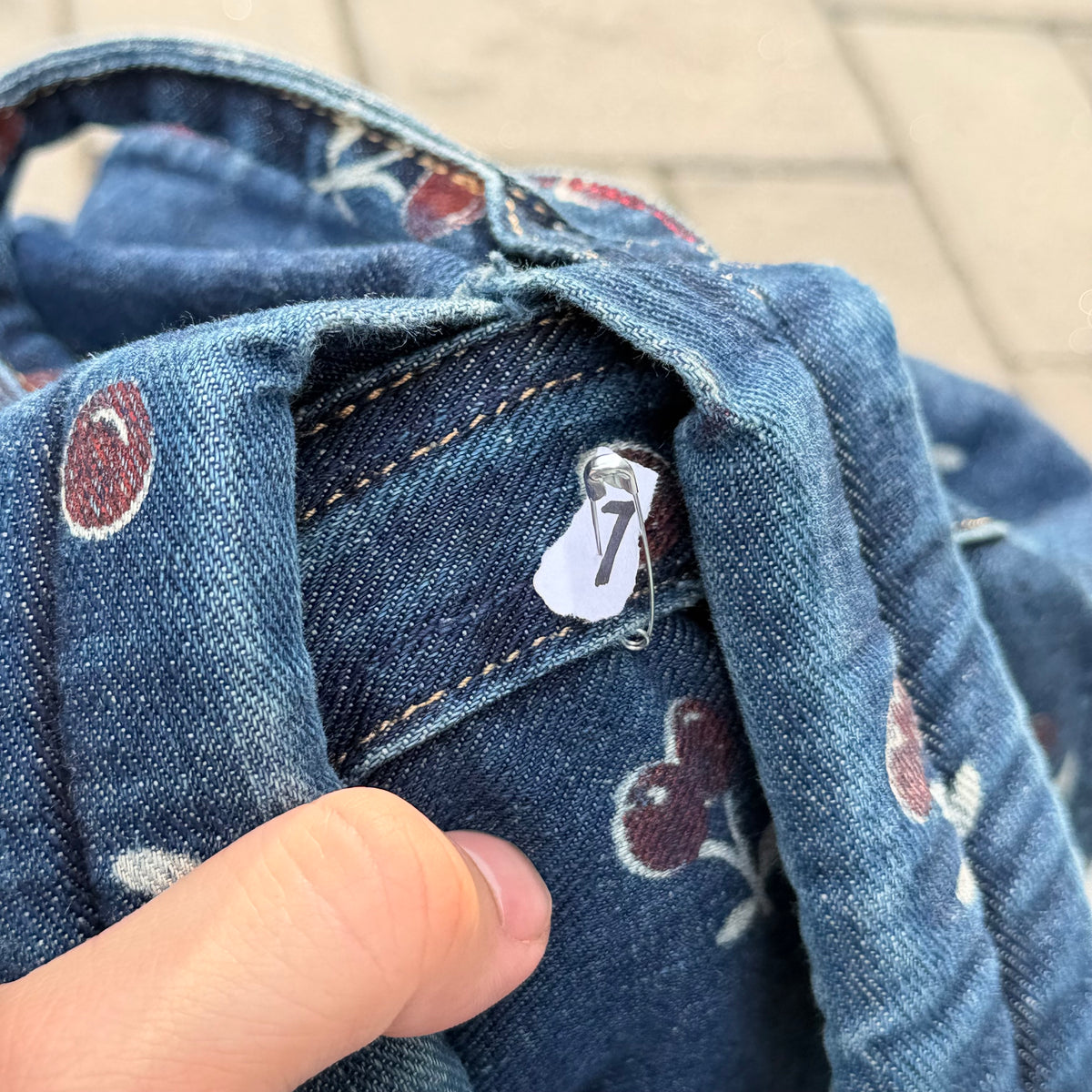 Hysteric Glamour Cherry Denim Backpack