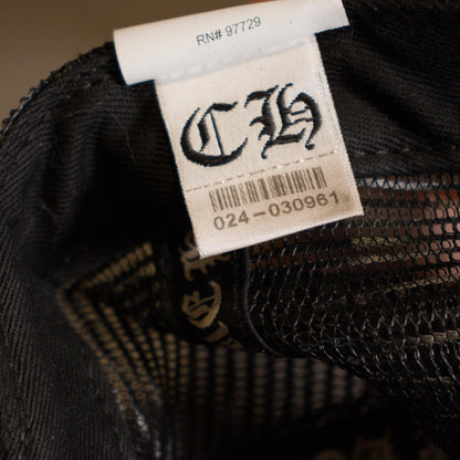 Chrome Hearts Fleur Leather Trucker Hat