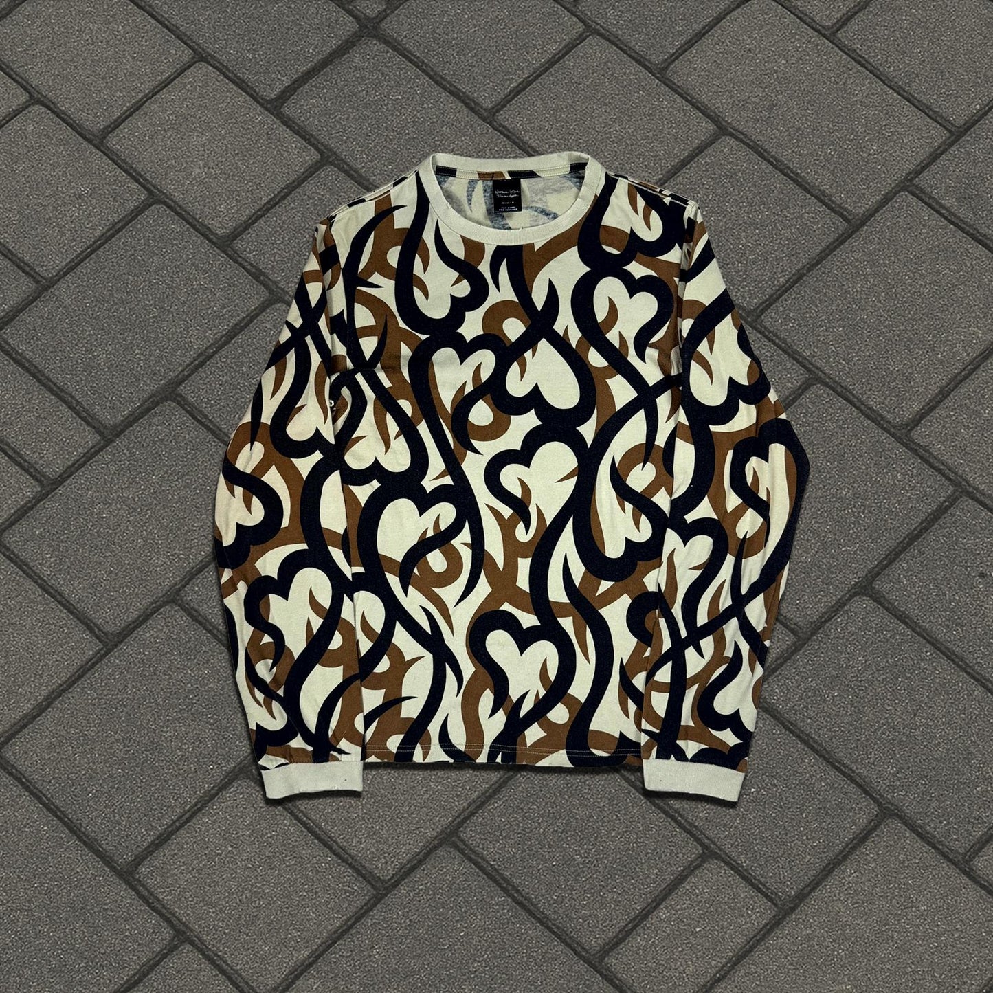 AW04 Number (N)ine Beige Tribal Longsleeve