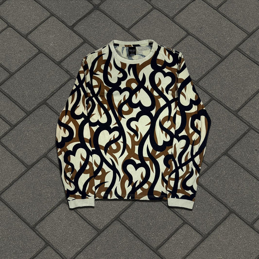 AW04 Number (N)ine Beige Tribal Longsleeve