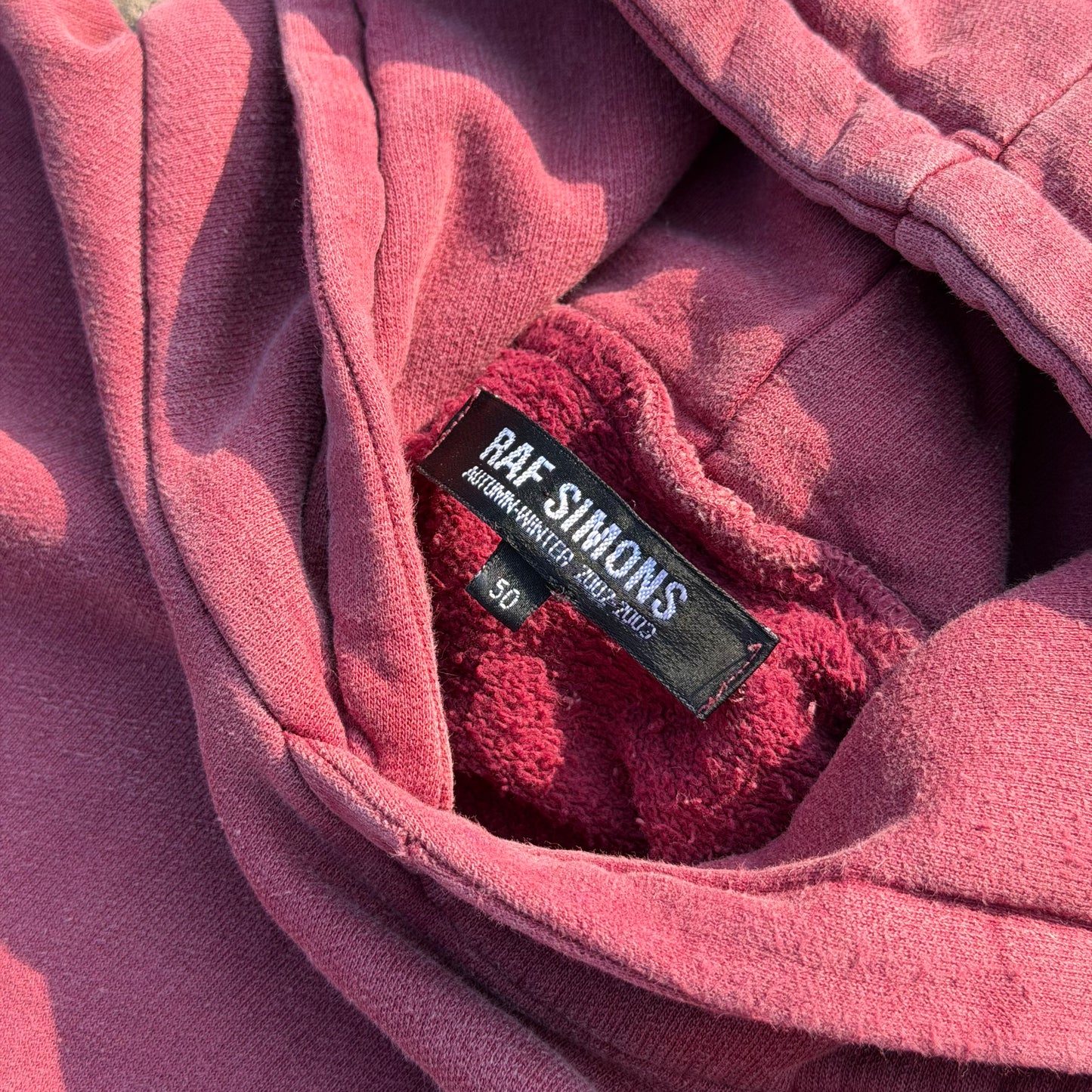 AW02 Raf Simons Red Virginia Creeper Roots Hoodie