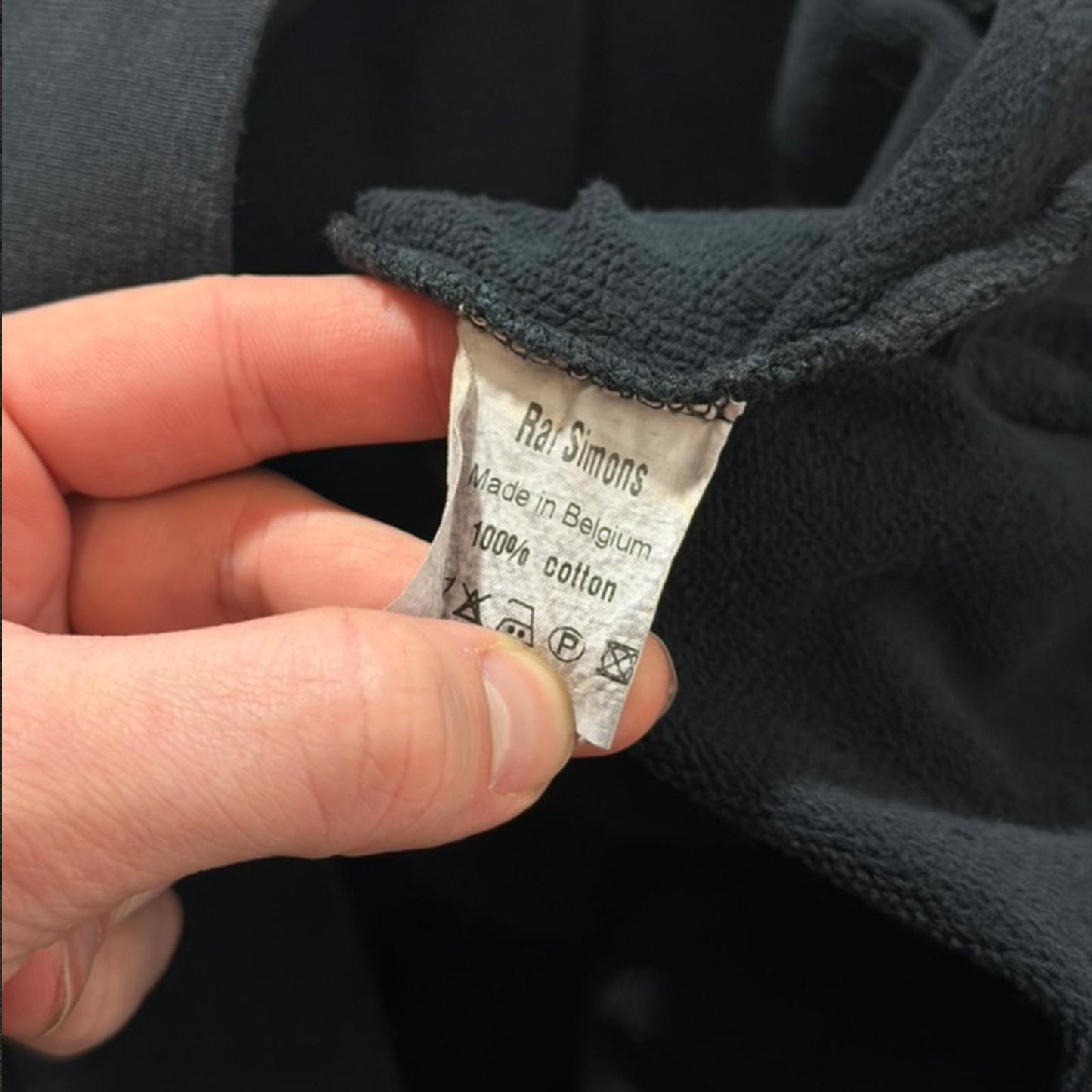 AW02 Raf Simons Black Virginia Creeper Roots Hoodie