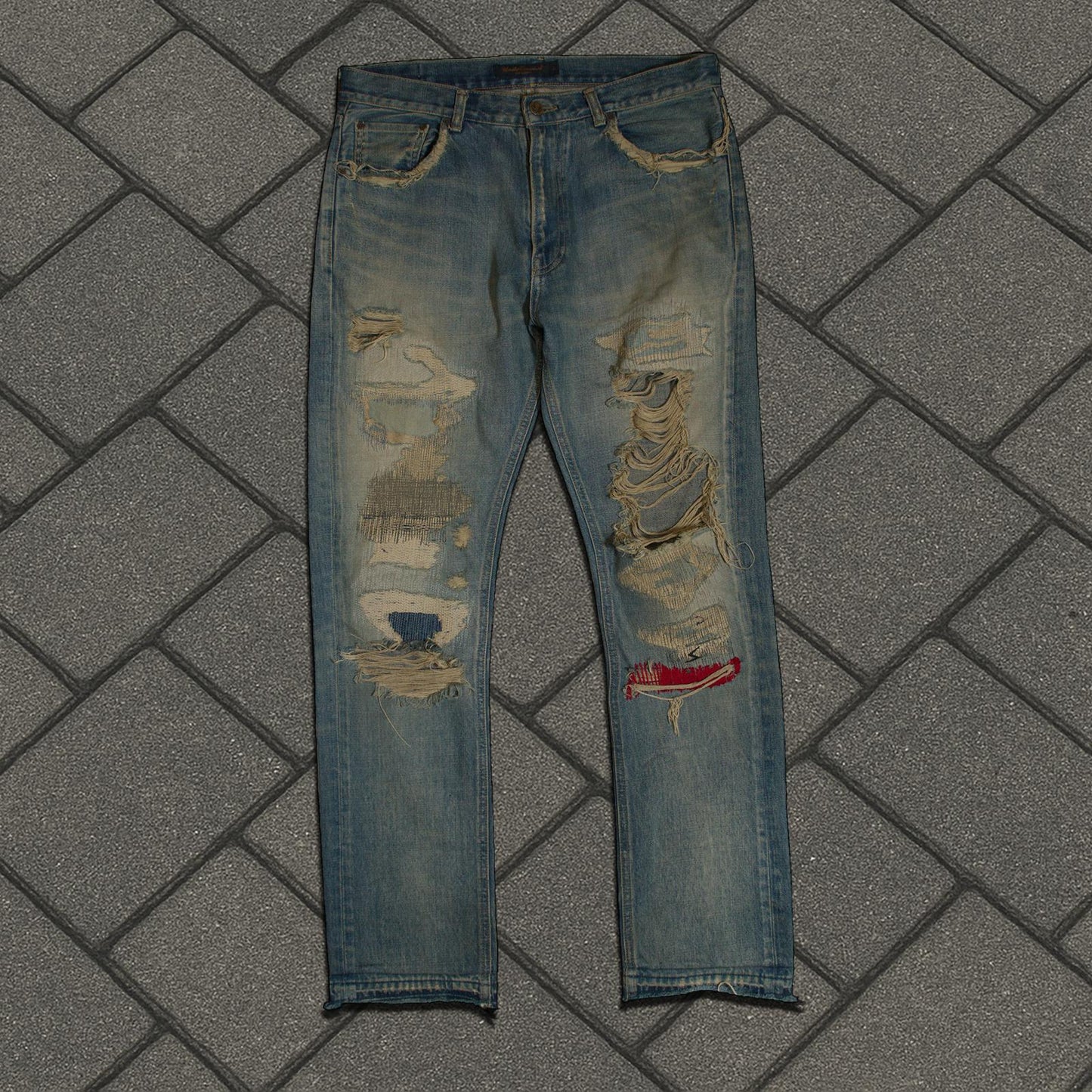 AW04 Undercover Red Yarn 68 Denim