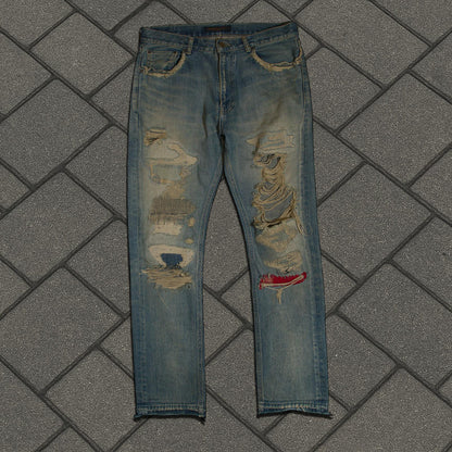 AW04 Undercover Red Yarn 68 Denim