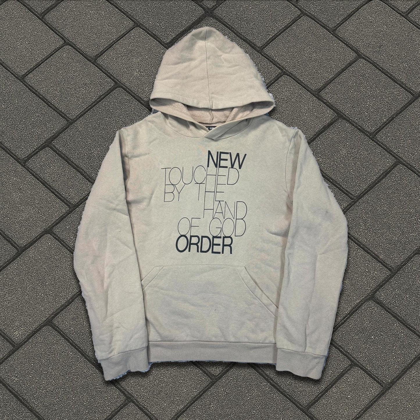 AW03 Raf Simons Brown “New Order” Hoodie