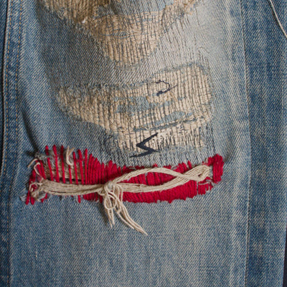 AW04 Undercover Red Yarn 68 Denim