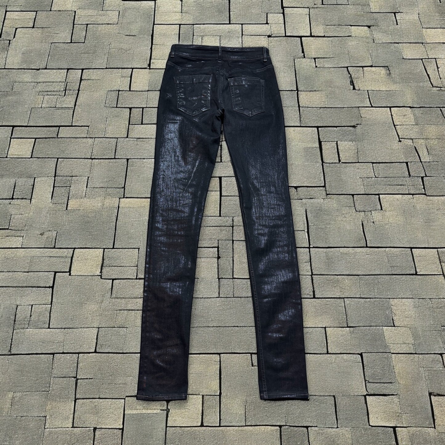 Rick Owens Foil Waxed Detroit Cut Denim