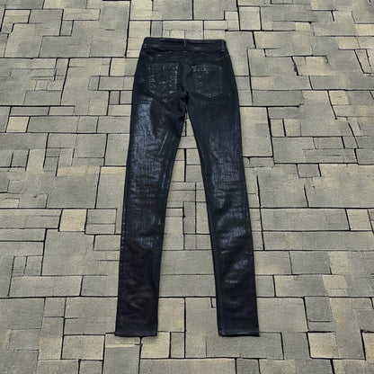 Rick Owens Foil Waxed Detroit Cut Denim