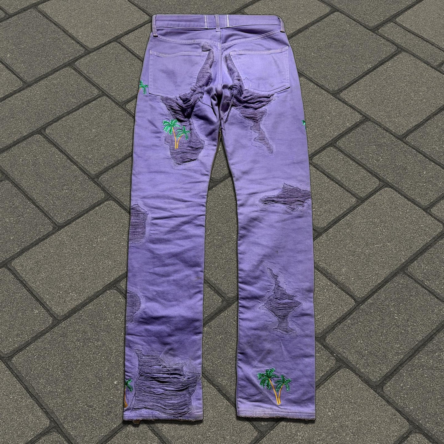 SS18 Vlone Purple Palm Tree Denim