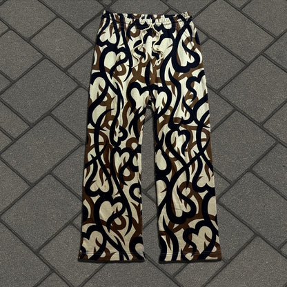 AW04 Number (N)ine Beige Tribal Camo Sweatpants