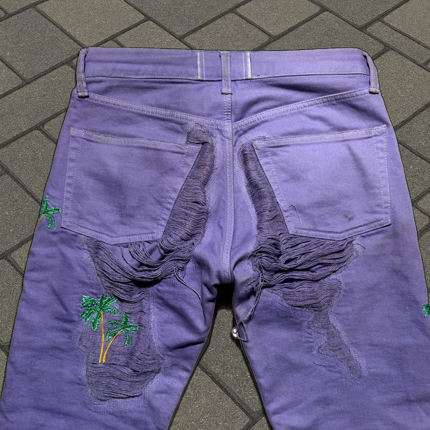 SS18 Vlone Purple Palm Tree Denim
