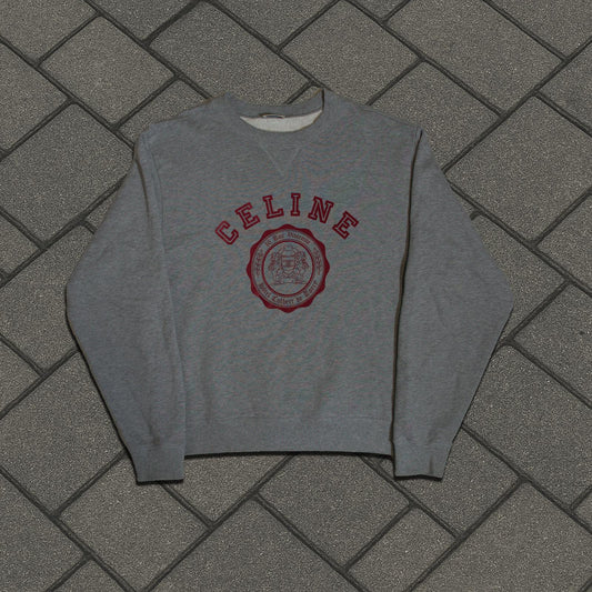 Celine Grey Colligate Crewneck