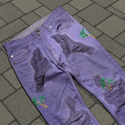 SS18 Vlone Purple Palm Tree Denim