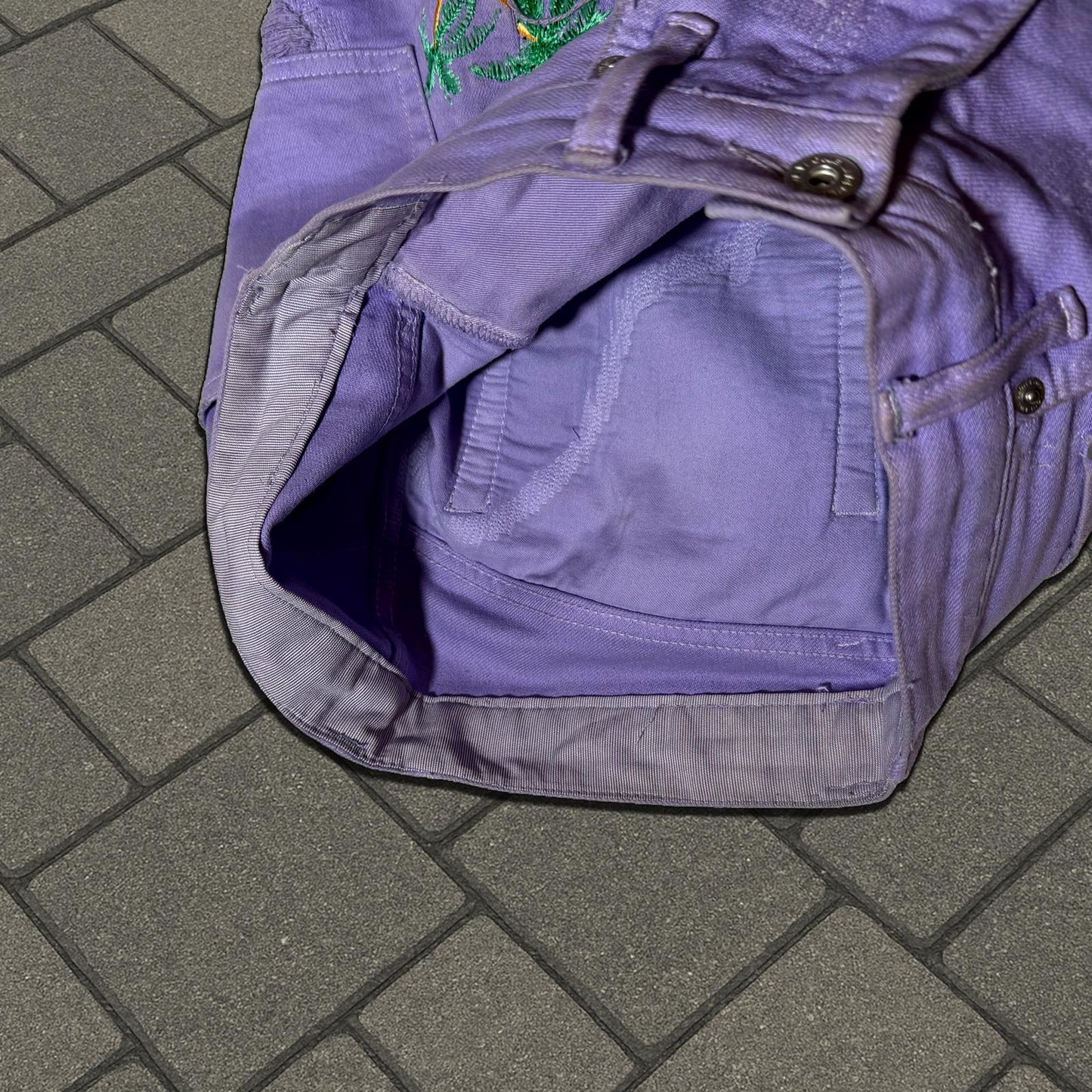 SS18 Vlone Purple Palm Tree Denim