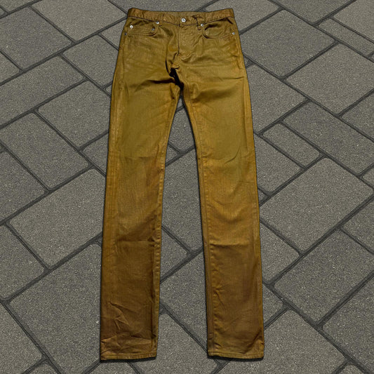 SS09 Dior Homme Gold Wax Denim