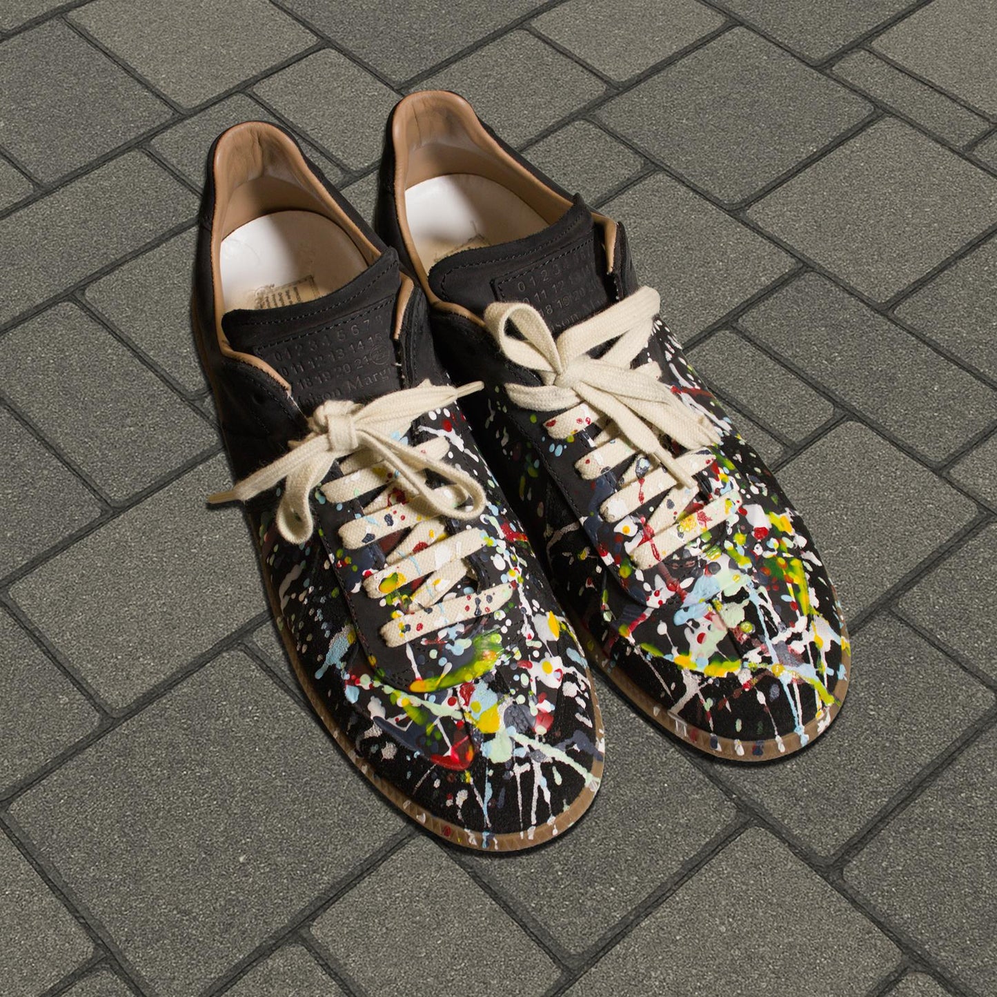 Maison Margiela Black Paint Splatter Gats