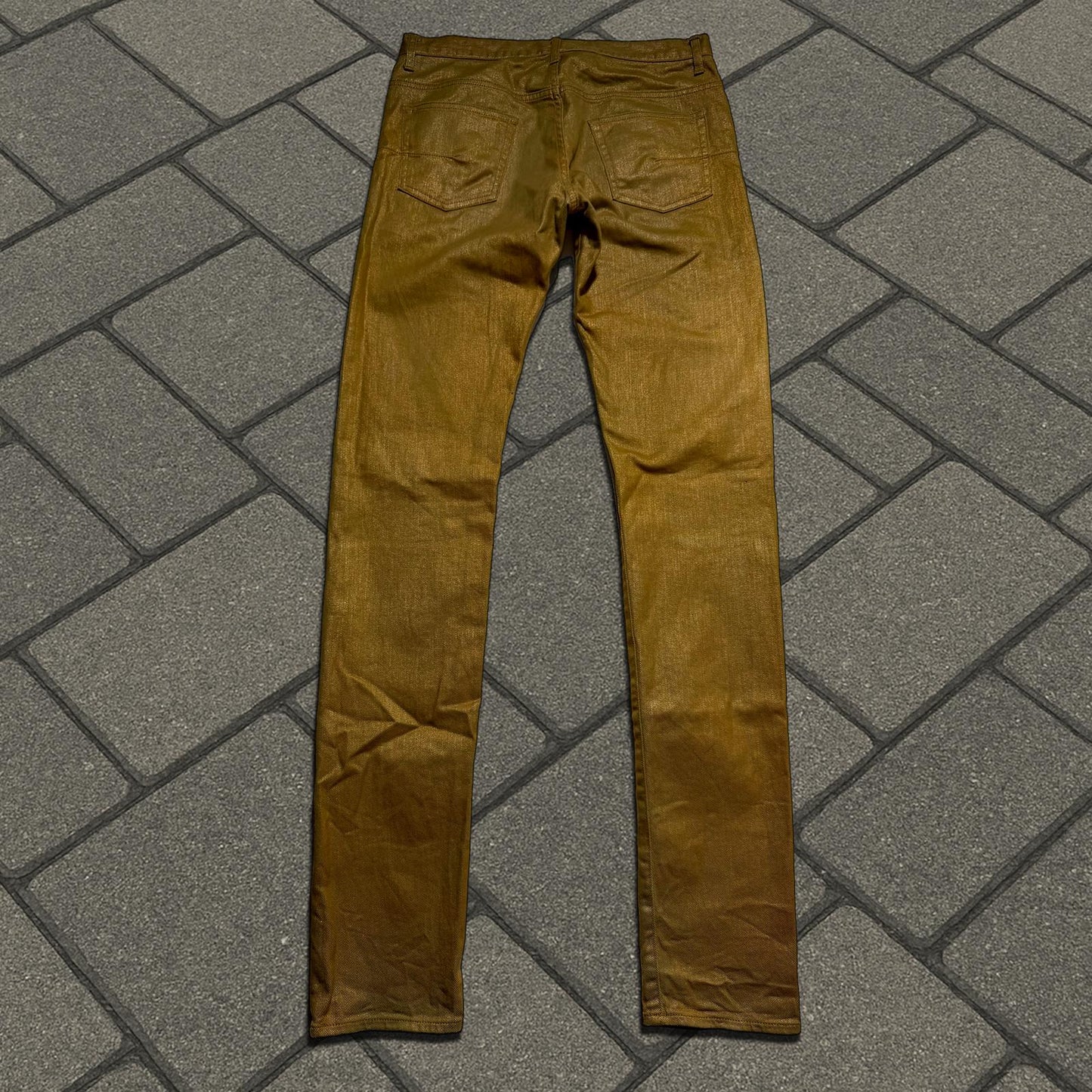 SS09 Dior Homme Gold Wax Denim