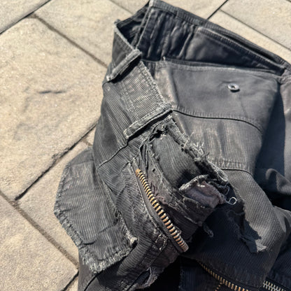 FW07 Rick Owens Corduroy Waxed Double Layer Aircut Denim