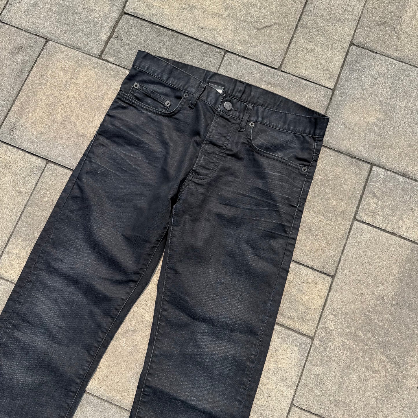 AW09 Dior Homme Black Waxed Denim
