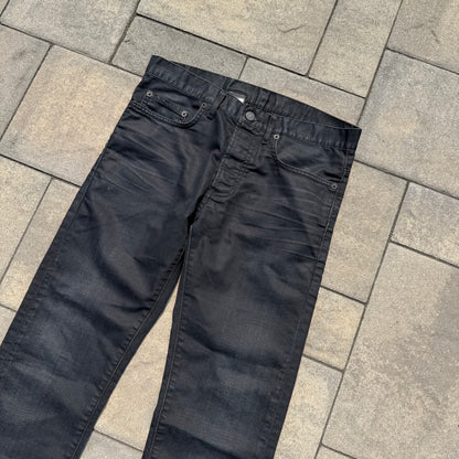 AW09 Dior Homme Black Waxed Denim