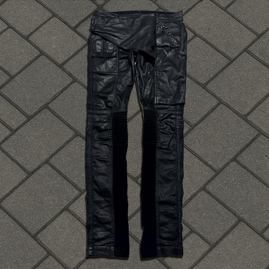 SS16 Rick Owens Black Waxed Memphis Cut Denim