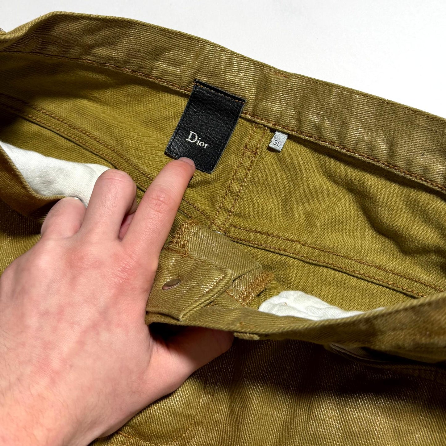 SS09 Dior Homme Gold Wax Denim