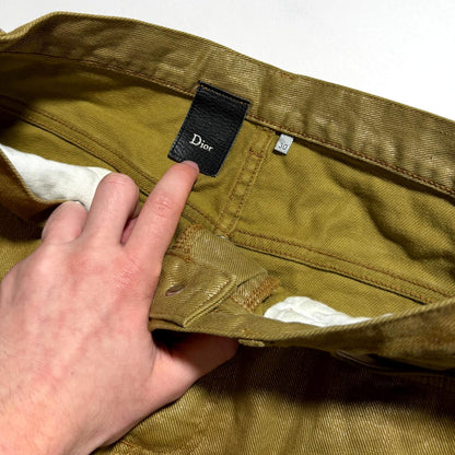 SS09 Dior Homme Gold Wax Denim