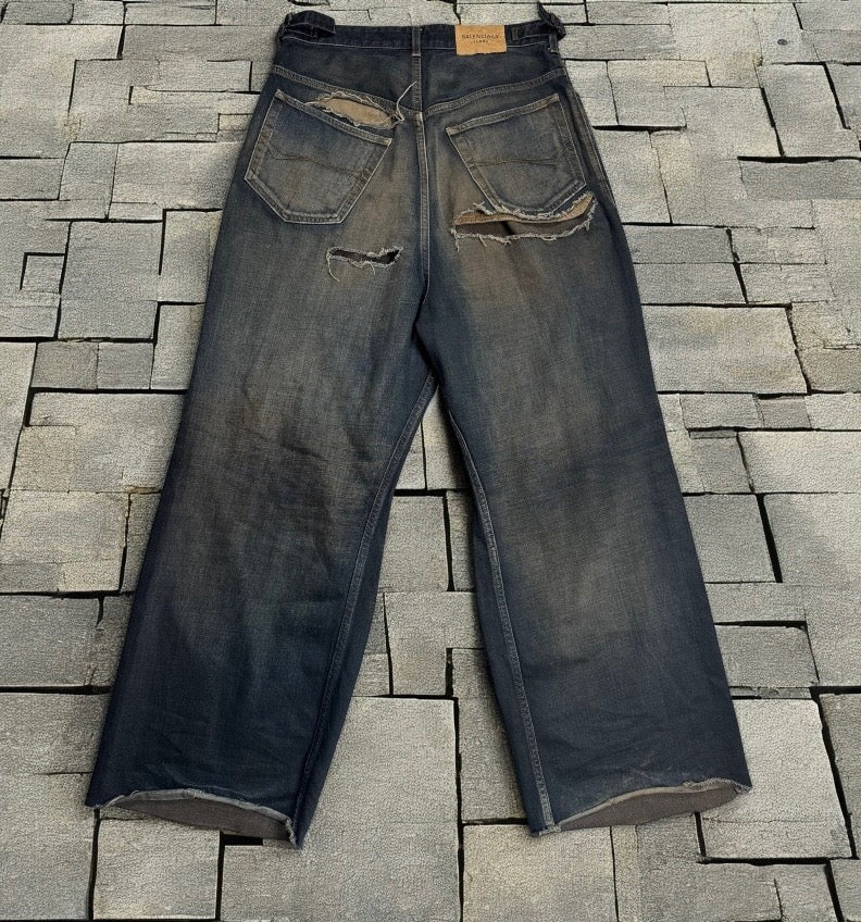 FW22 Balenciaga Mudwash Skater Denim