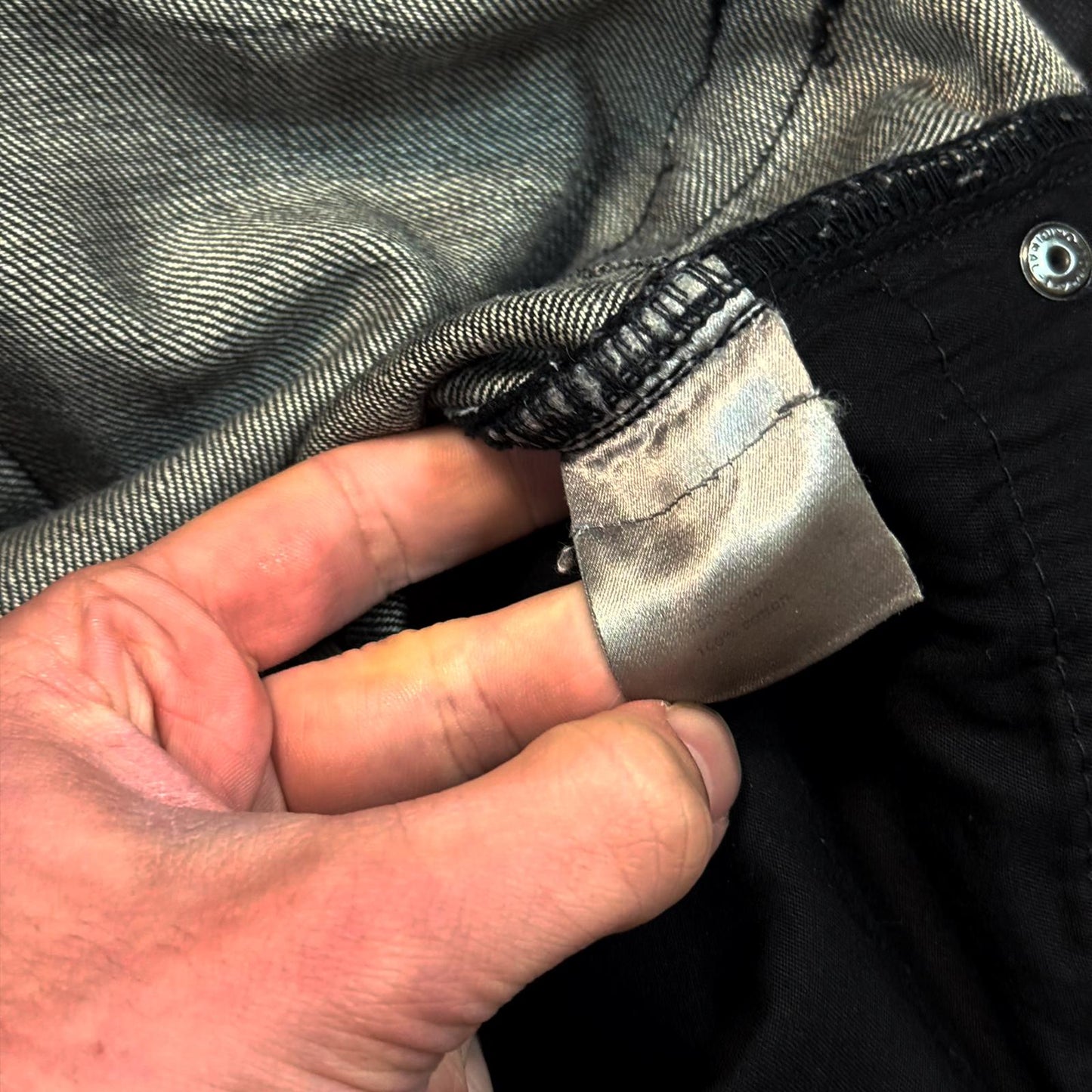 SS04 Dior Homme Waxed Strip Denim