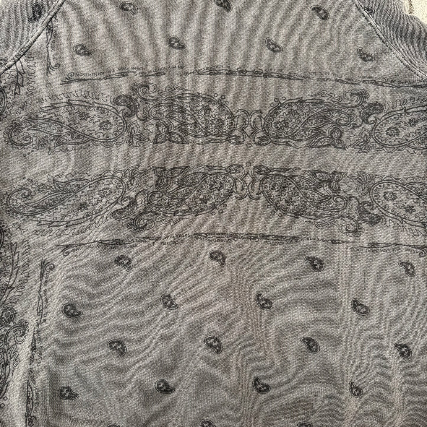 AW04 Raf Simons Charcoal Paisley Hoodie