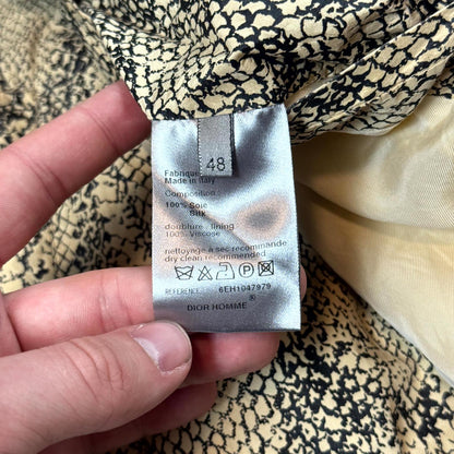 SS06 Dior Homme Python Print Silk Bomber Jacket